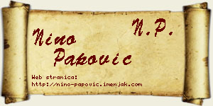 Nino Papović vizit kartica